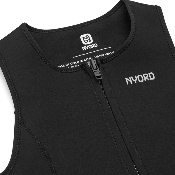 2025 Nyord Männer Tempus 2/2mm Reißverschluss Vorne Long John Neoprenanzug N04BA00019 - Black